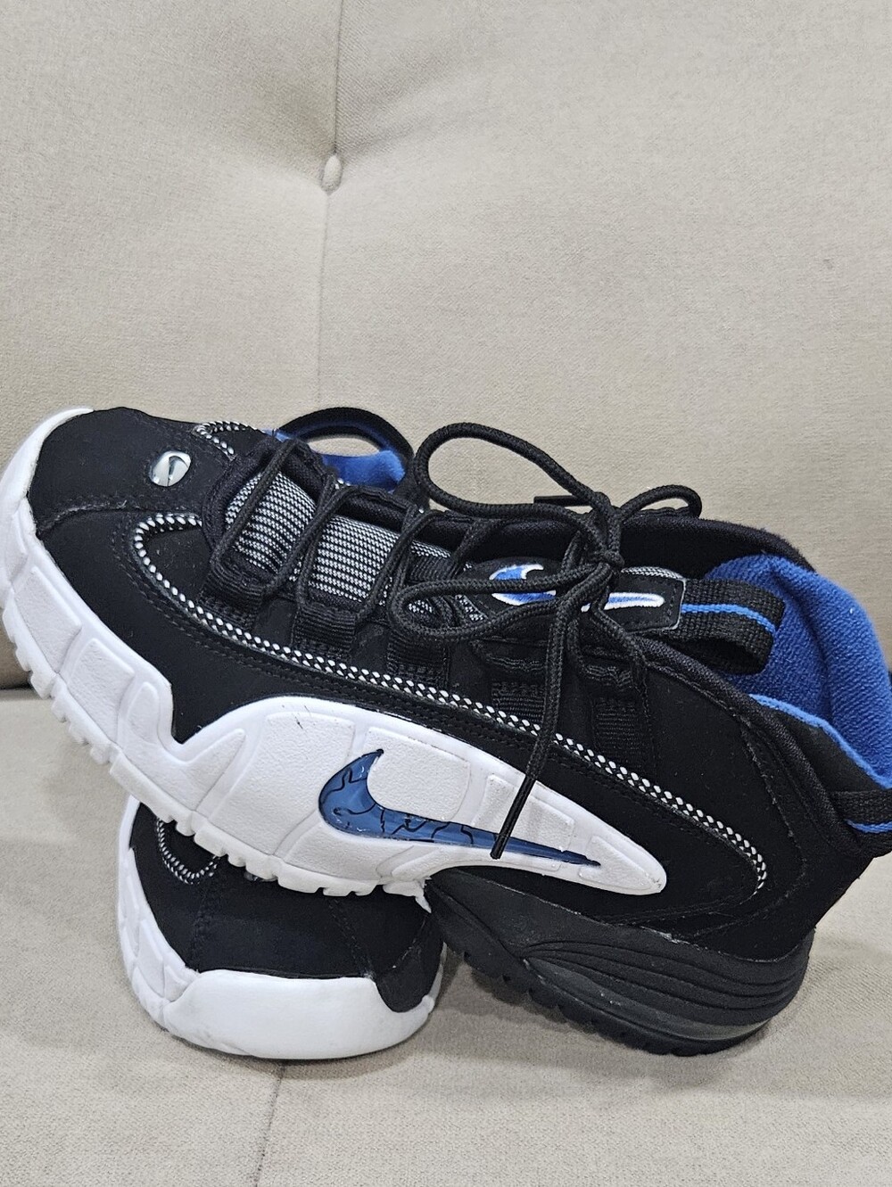 Nike Air Max Penny 1 Black and Blue Athletic Sneakers - SIZE 4Y